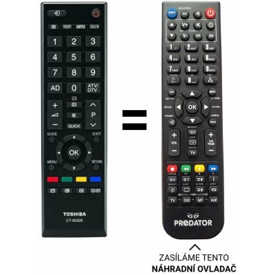 Dálkový ovladač Predátor Toshiba 32LV703g – Hledejceny.cz