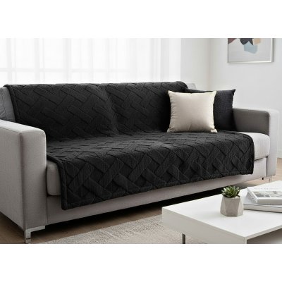 Mybesthome Přehoz na sedačku - pohovku CAROL tmavě šedá 170x210 cm – Hledejceny.cz