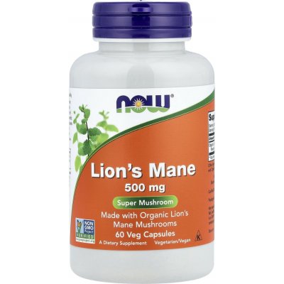 Now Foods Lion's Mane 500 mg 60 kapslí – Hledejceny.cz