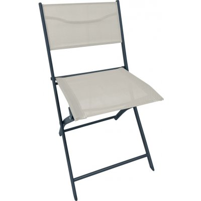 OBI Skládací židle Toconao antracitová/béžová 81 x 45 x 51 cm – Hledejceny.cz