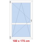 Soft Balkonové dveře s příčkou otevíravé a sklopné Antracit struktura/Antracit struktura levé 100 x 175 cm – Hledejceny.cz