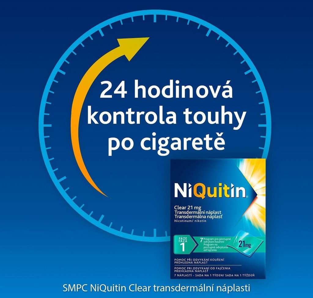 NiQuitin Clear 21mg/24h tdr.emp. 7 I od 343 Kč - Heureka.cz