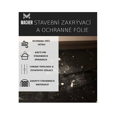 Foliarex Stavební zakrývací a ochranná fólie 4 x 6 m, 100 um černá – Sleviste.cz