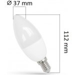 Spectrum LED žárovka svíce E-14 230V 1W teplá bílá – Hledejceny.cz