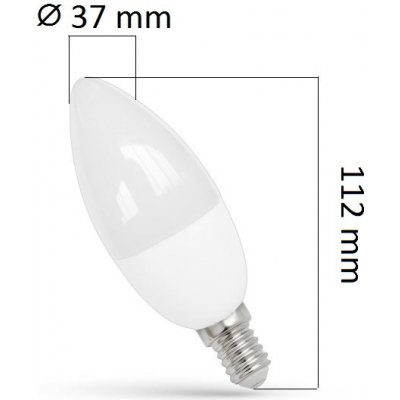 Spectrum LED žárovka svíce E-14 230V 1W teplá bílá – Hledejceny.cz