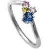 Prsteny Zlatnictví Zlatíčko Stříbrný prsten s barevnými kameny K2633