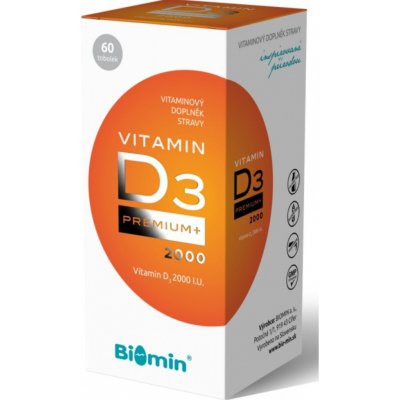 Biomin VITAMIN D3 PREMIUM+ 2000 I.U 60 tablet – Hledejceny.cz