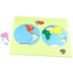 Montessori puzzle mapa světa bez rámečku – Hledejceny.cz