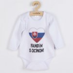 NEW BABY Body s potiskem New Baby Fandím s ocinom bílé – Zboží Dáma