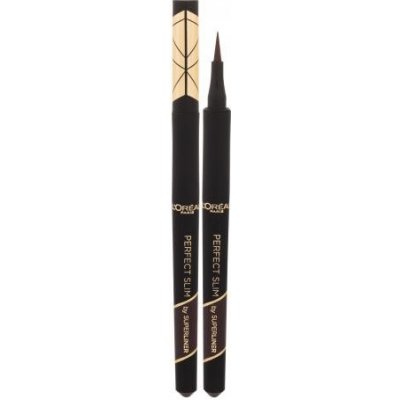 L'Oréal Paris Super Liner Perfect Slim Waterproof Eyeliner 03 Brown linka na oči ve fixu 1 g – Zboží Mobilmania