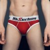 Pánské erotické prádlo Slipy Sk8erboy Mesh Backless Brief červené