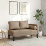 vidaXL s poduškami cappuccino umělá kůže 11461.4007569 – Zboží Dáma