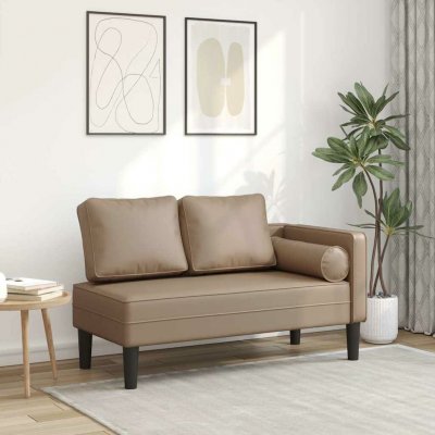 vidaXL s poduškami cappuccino umělá kůže 11461.4007569 – Zboží Dáma