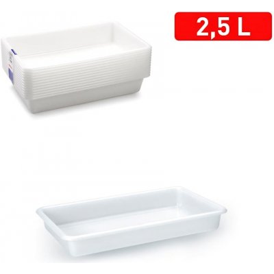 PlasticForte mísa servírovací catering obdélník bílá 30 x 21 x 6 cm 2 l – Hledejceny.cz