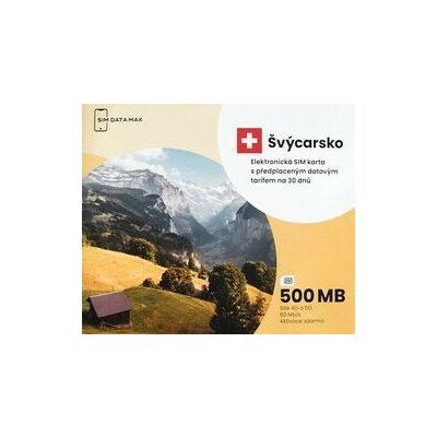 e-SIM karta Švýcarsko 500MB – Zboží Živě
