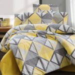 Brotex povlečení bavlna Mystery yellow zipový uzávěr 140x220 70x90 – Zboží Mobilmania