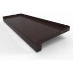 Venkovní pozink parapet s nosem 360x40 mm, hnědý – Zboží Mobilmania