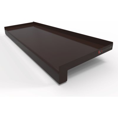 Venkovní pozink parapet s nosem 360x40 mm, hnědý – Zboží Mobilmania