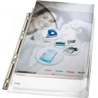 Leitz A4 170 mikronů rozšířený s metalickým proužkem čirý 3 ks – Sleviste.cz