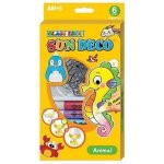 Amos Zvířátka barvy na sklo sada 6 barev x 10,5 ml + 6 sklíček – Zboží Dáma