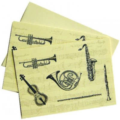 Musicgifts Přání do obálky HUDEBNÍ NÁSTROJE 2 – Zboží Dáma