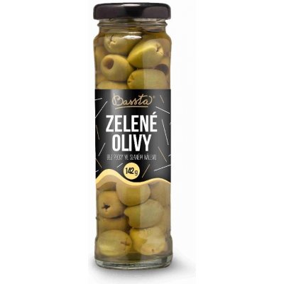 Bassta zelené olivy bez pecky 142g – Zbozi.Blesk.cz