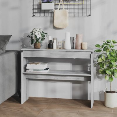 vidaXL Konzolový stolek šedý sonoma 102 x 30 x 80 cm kompozitní dřevo 11461.815220 – Hledejceny.cz