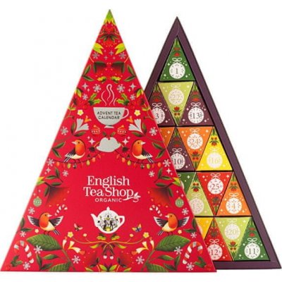 English Tea Shop Adventní kalendář Červený trojúhelník 25 pyramidek BIO – Zboží Dáma