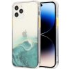 Pouzdro a kryt na mobilní telefon Apple Pouzdro AppleKing mramorované odolné proti poškrábání iPhone 14 Pro Max - tyrkysové