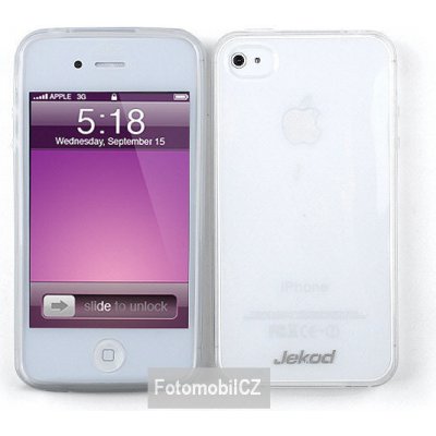 Pouzdro JEKOD TPU ochranné iPhone 4S bílé – Zboží Mobilmania