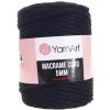 Příze YarnArt Příze Macrame Cord 750, 5 mm - černá