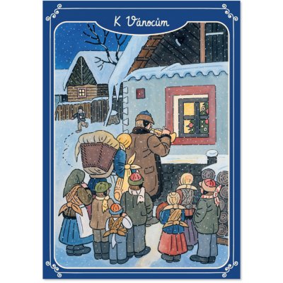 Albi Vánoční hrací přání Josef Lada - Štěstí, zdraví, pokoj svatý – Zboží Dáma