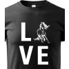 Dětské tričko dětské tričko Láska ke koním, černá