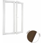 Aluplast dvoukřídlé balkonové dveře ořech/bílé 150 x 220 cm Levé – Hledejceny.cz