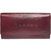 Peněženka Lagen dámská peněženka kožená V 40 T vínová W.RED