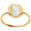 Prsteny iZlato Forever zlatý dámský prsten s bílou perletí IZ24360