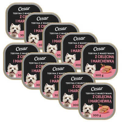 Cesar s telecím masem a mrkví 10 x 300 g – Hledejceny.cz