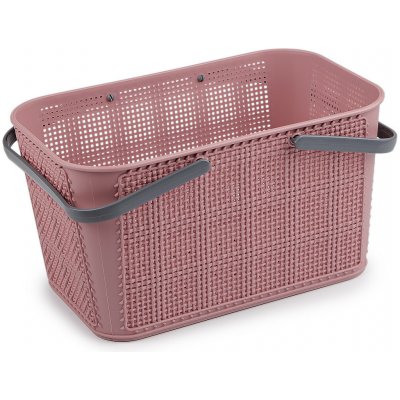Prima-obchod Plastový košík 18,5x28,5 cm, barva 1 starorůžová sv. – Sleviste.cz