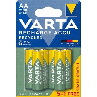 VARTA Recycled AA 2100 mAh 6ks 56816101476 – Zboží Živě