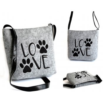 Bertoni filcová kabelka crossbody Love Dogs