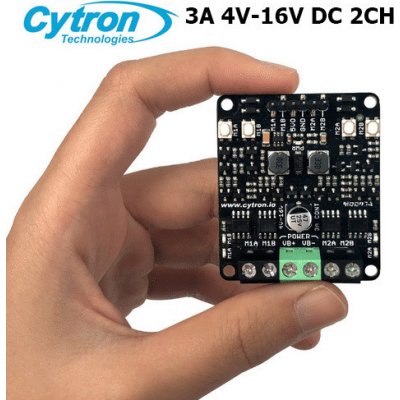 Cytron MDD3A 3A 4V-16V DC ovladač motoru (2 kanálový)
