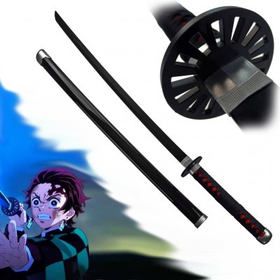 CHZ Dřevěná Nichirin Katana TANJIRO KAMADO Demon Slayer – Zboží Dáma