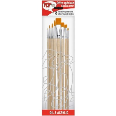 Štětce na malování PEBEO / sada 8 ks – Zboží Mobilmania