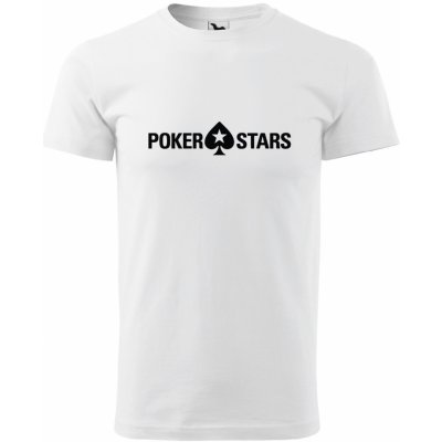 Lovero pánské tričko POKER STARS Bílá – Zboží Mobilmania