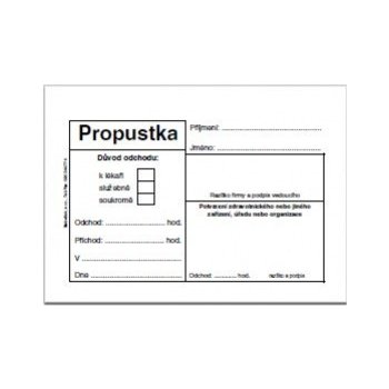 Baloušek Tisk ET077 Propustka A7