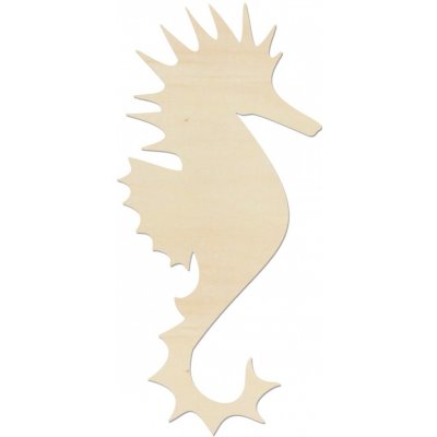 Lymfy Mořský koník 15x7 cm přírodní dřevo – Zboží Mobilmania