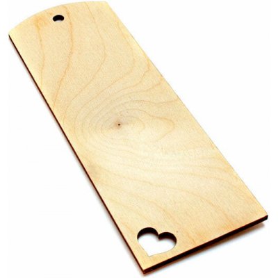 Dřevěná záložka do knihy se srdíčkem - 15 x 5 cm – Hledejceny.cz