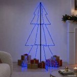 vidaXL Vánoční stromek kužel 200 LED světel dovnitř i ven 98 x 150 cm – Hledejceny.cz