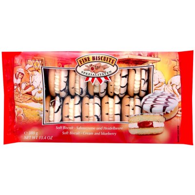 Feine Biscuits Jaffa slepované sušenky s borůvkovou a smetanovou náplní 380 g – Sleviste.cz