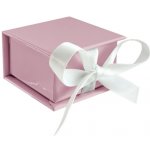 MINET Růžová magnetická krabička na šperky s bílou stuhou 5 x 5 x 3 cm – Hledejceny.cz